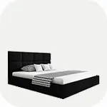 Łóżka tapicerowane czarne