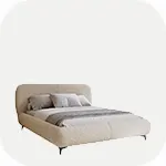 Łóżka tapicerowane na nóżkach