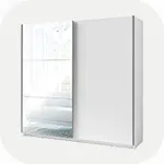 Białe szafy przesuwne z lustrem