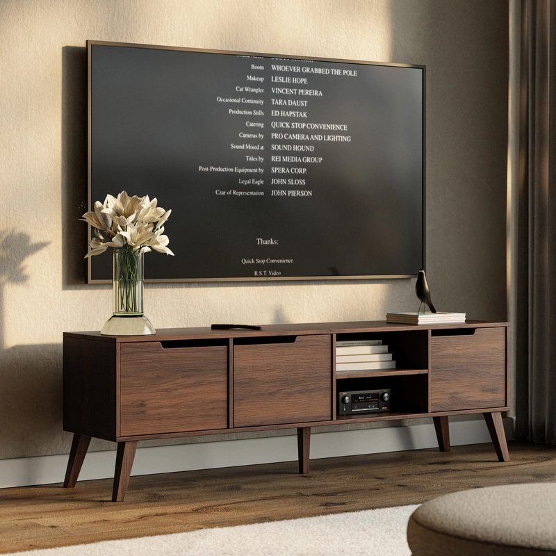 Szafka RTV 180 cm pod telewizor do salonu NIVARO orzech warmia