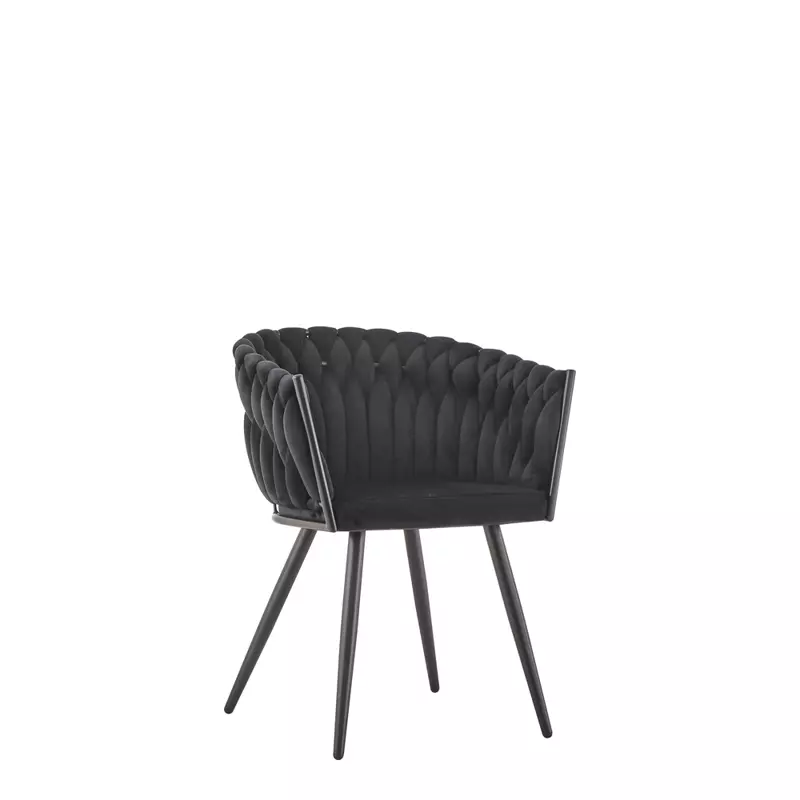salon 2023 trendy - krzesło tapicerowane czarne roliso