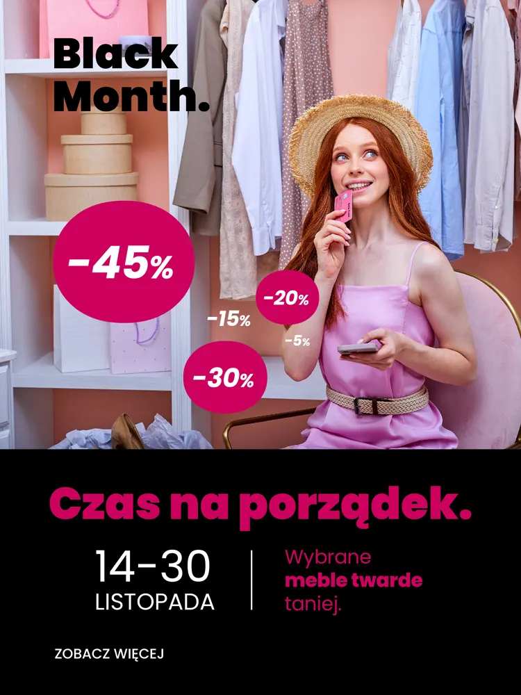 BLACK MONTH MEBLE TWARDE TANIEJ