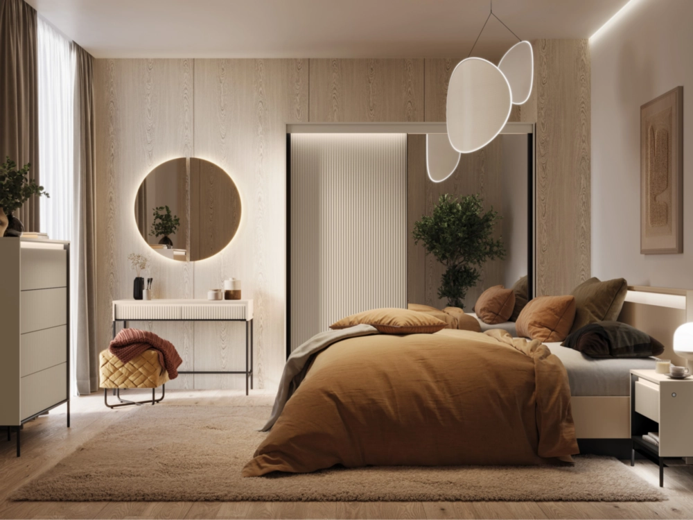 Lustro nad łóżkiem - 5 inspiracji, które optycznie powiększą sypialnię