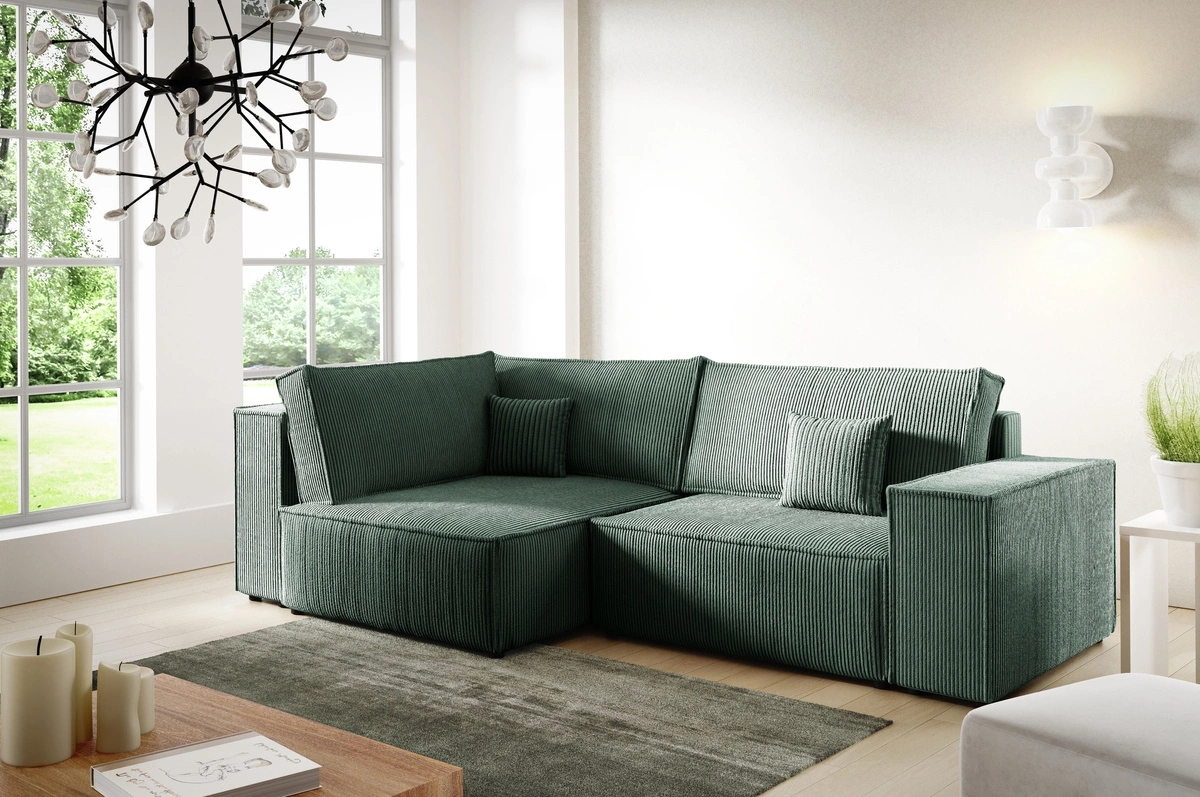 Narożnik na środku salonu: jak go ustawić, aby nie zagracić przestrzeni?