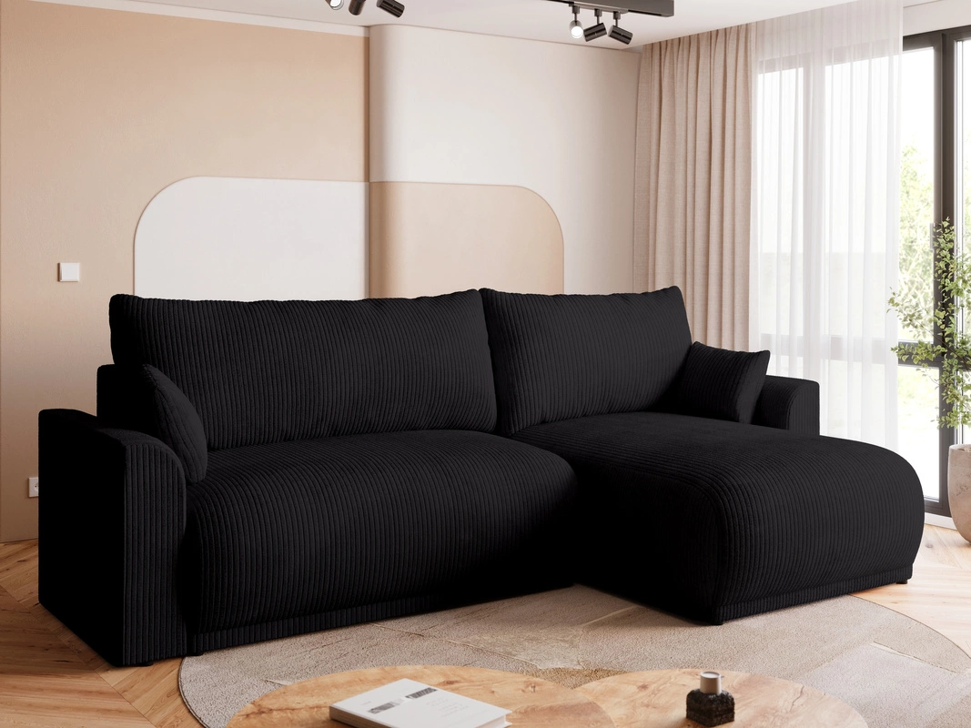 Czarny narożnik w salonie: aranżacje, które nie przytłoczą wnętrza