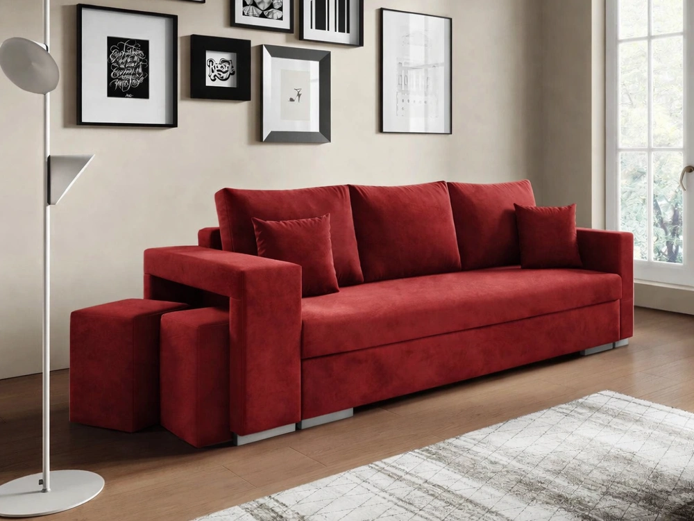 Czerwona kanapa w salonie - aranżacje, które dodadzą wnętrzu energii