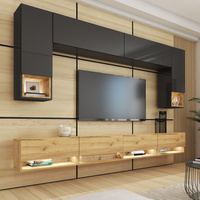 czarny || dąb craft złoty