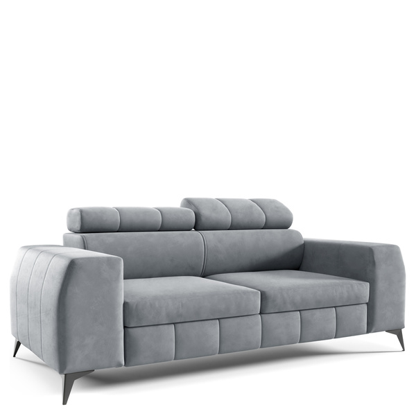 Dwuosobowa sofa do salonu z regulowanymi zagłówkami SOFFO